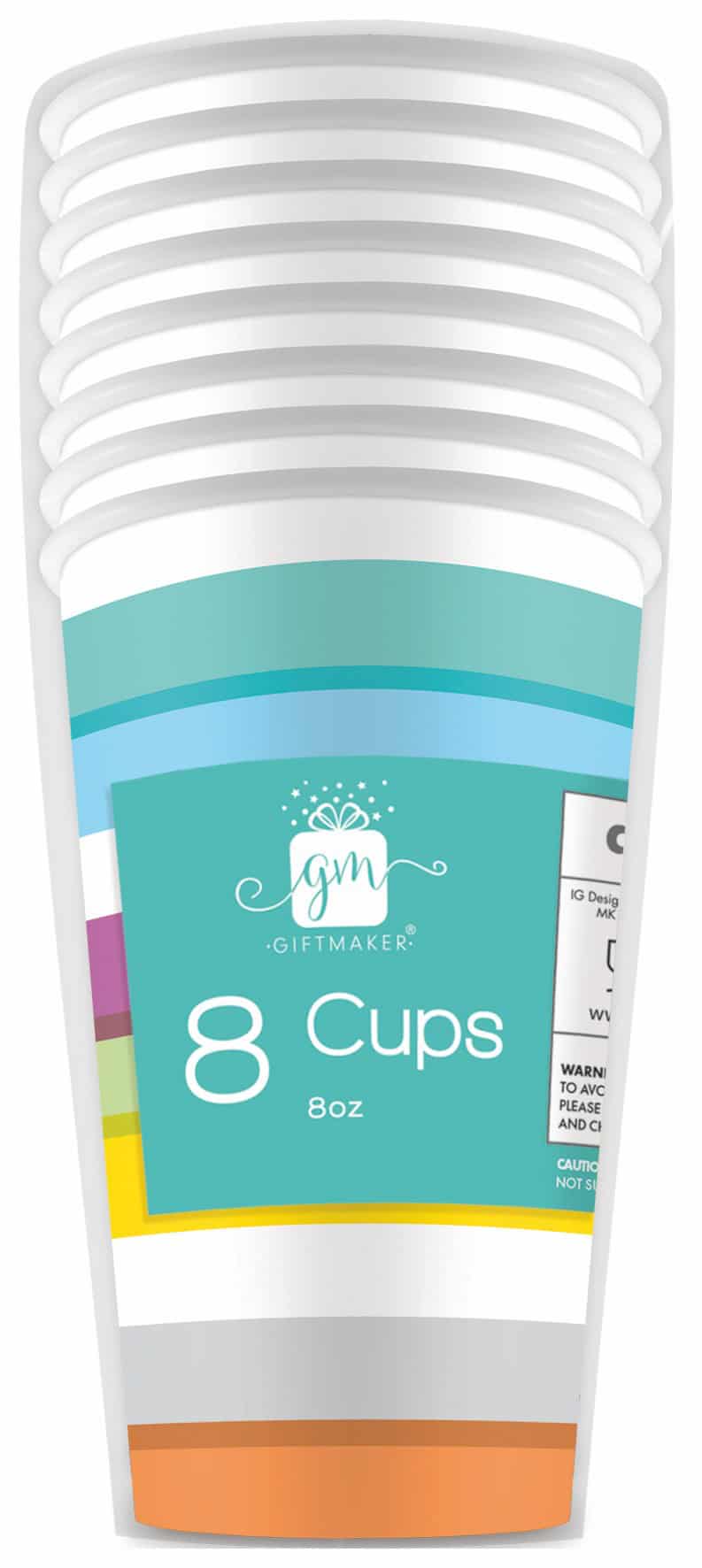 Wholesale Spots & Stripes Cups Pack of 8 8oz from Harrisons Direct