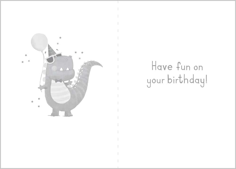 Birthday Card Age 4 Boy - Cool Dinosaur